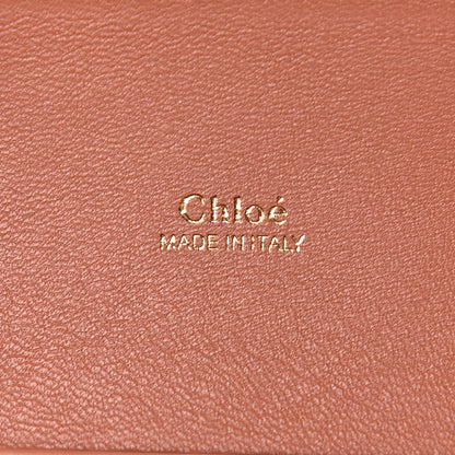 Chloe Calfskin Crocodile Embossed Small Aby Lock Chestnut Brown 8 of 9