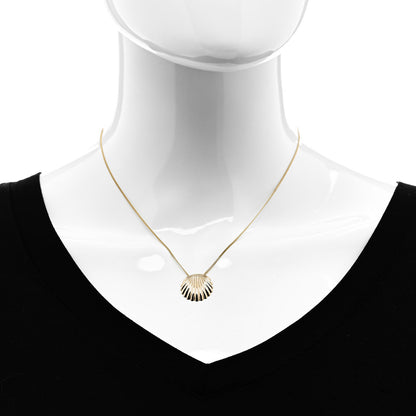 Tiffany 14K Yellow Gold Seashell Pendant Necklace 2 of 6