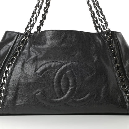 Chanel Glazed Caviar East West Modern Chain Tote Black 8 of 10