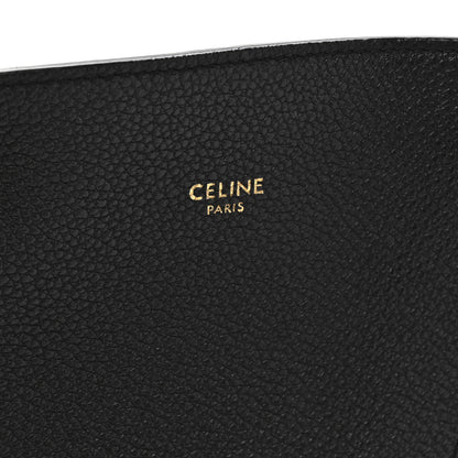 Celine Soft Grained Calfskin Small Belt Cabas Phantom Black 7 of 12