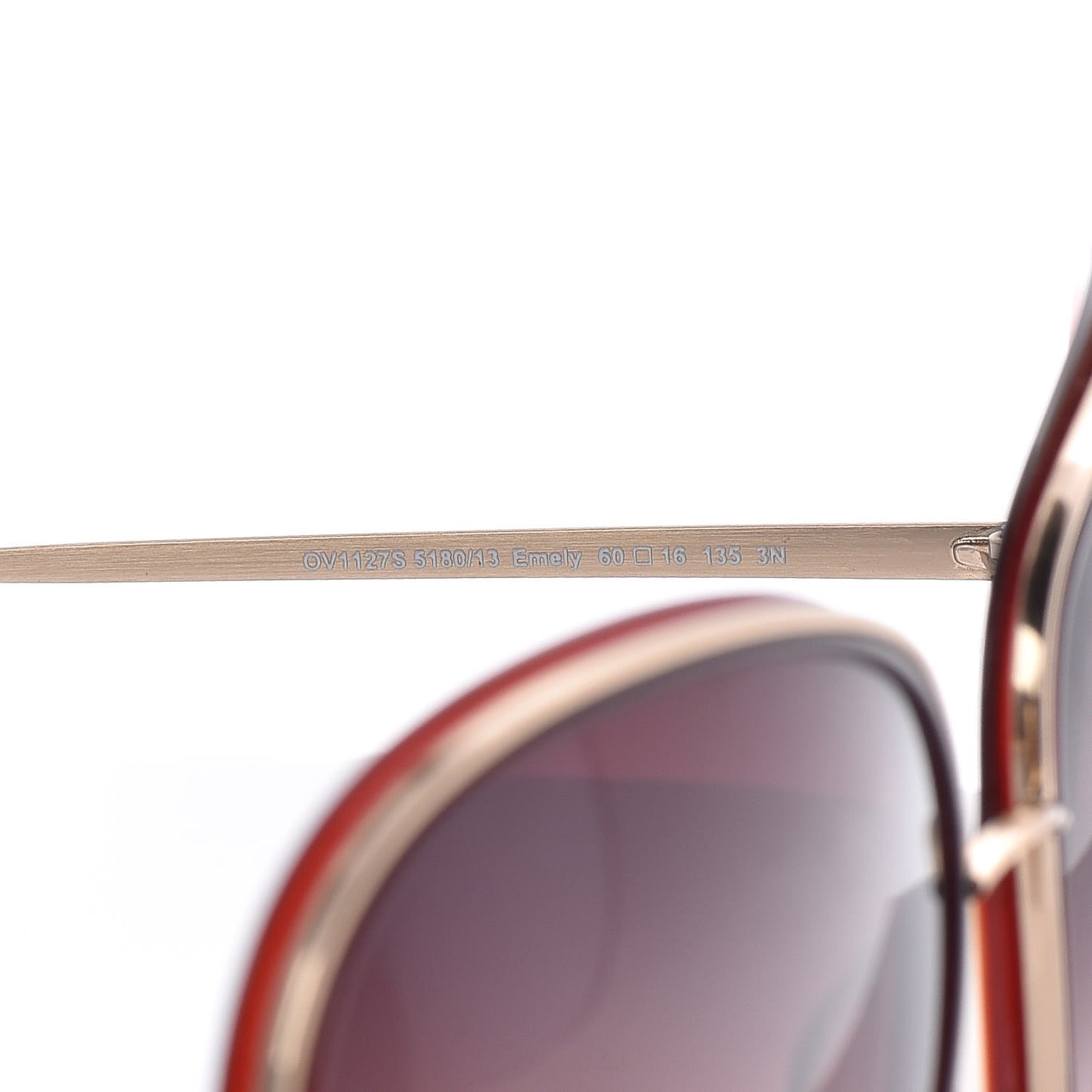 Emely Round Sunglasses Red Gold