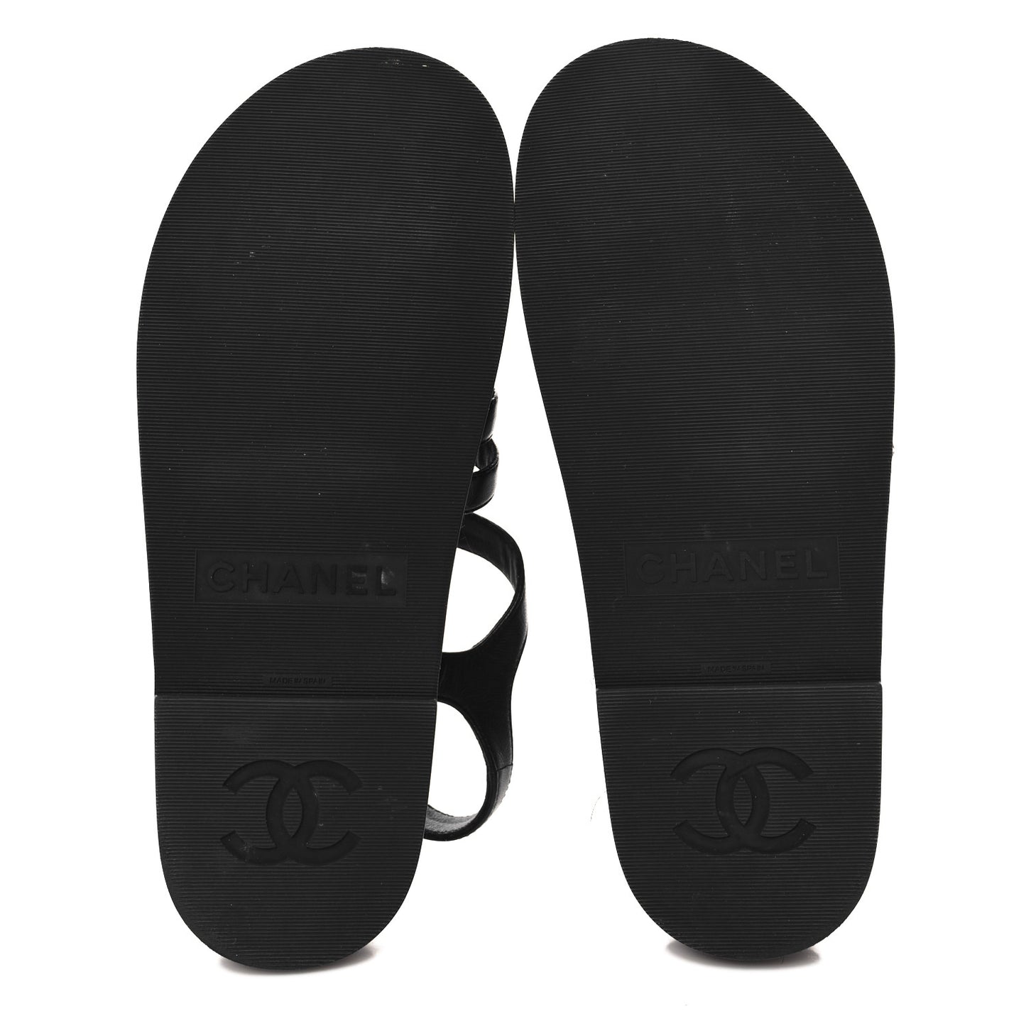 Lambskin Espadrille Sandals 37 Black