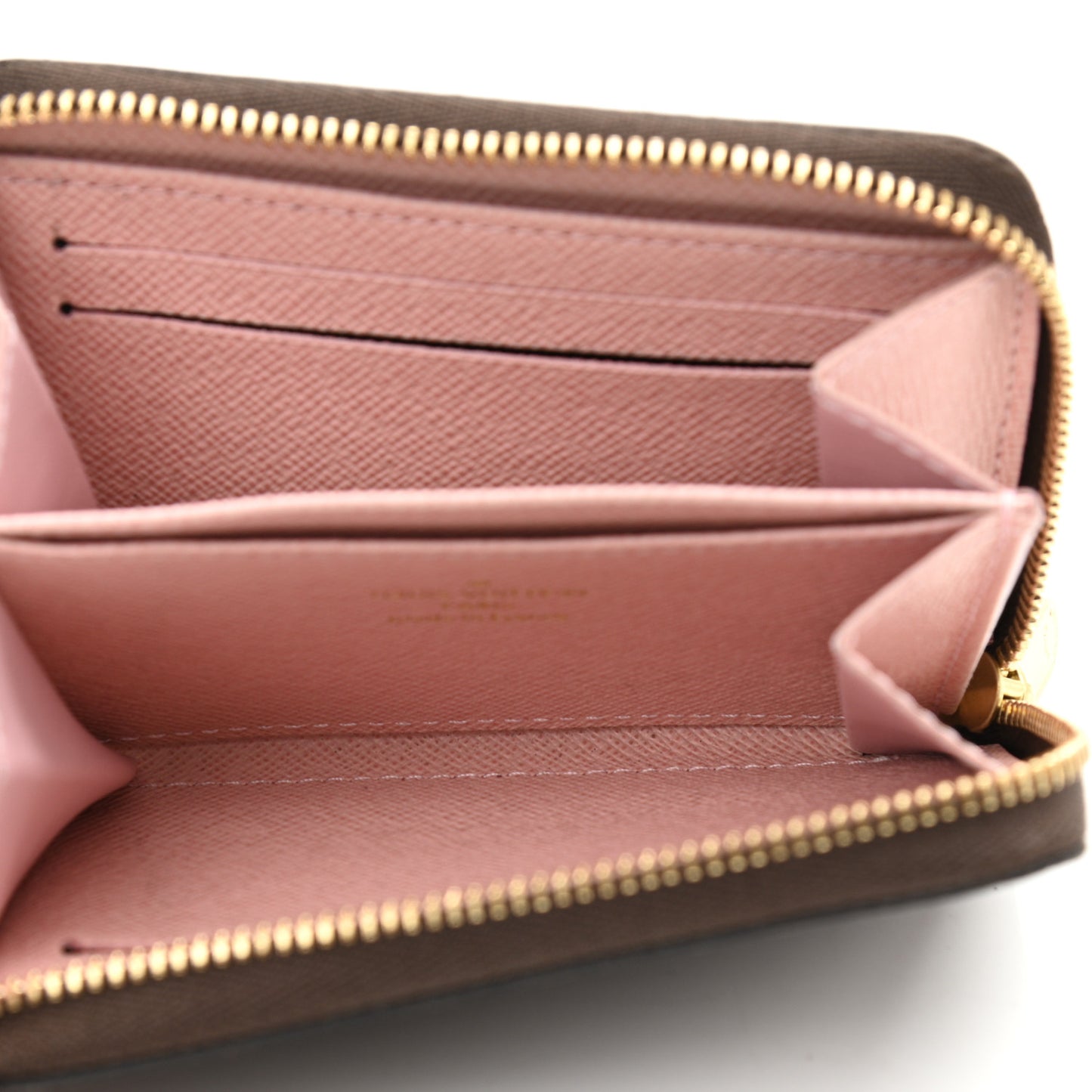 Damier Ebene Zippy Coin Purse Rose Ballerine