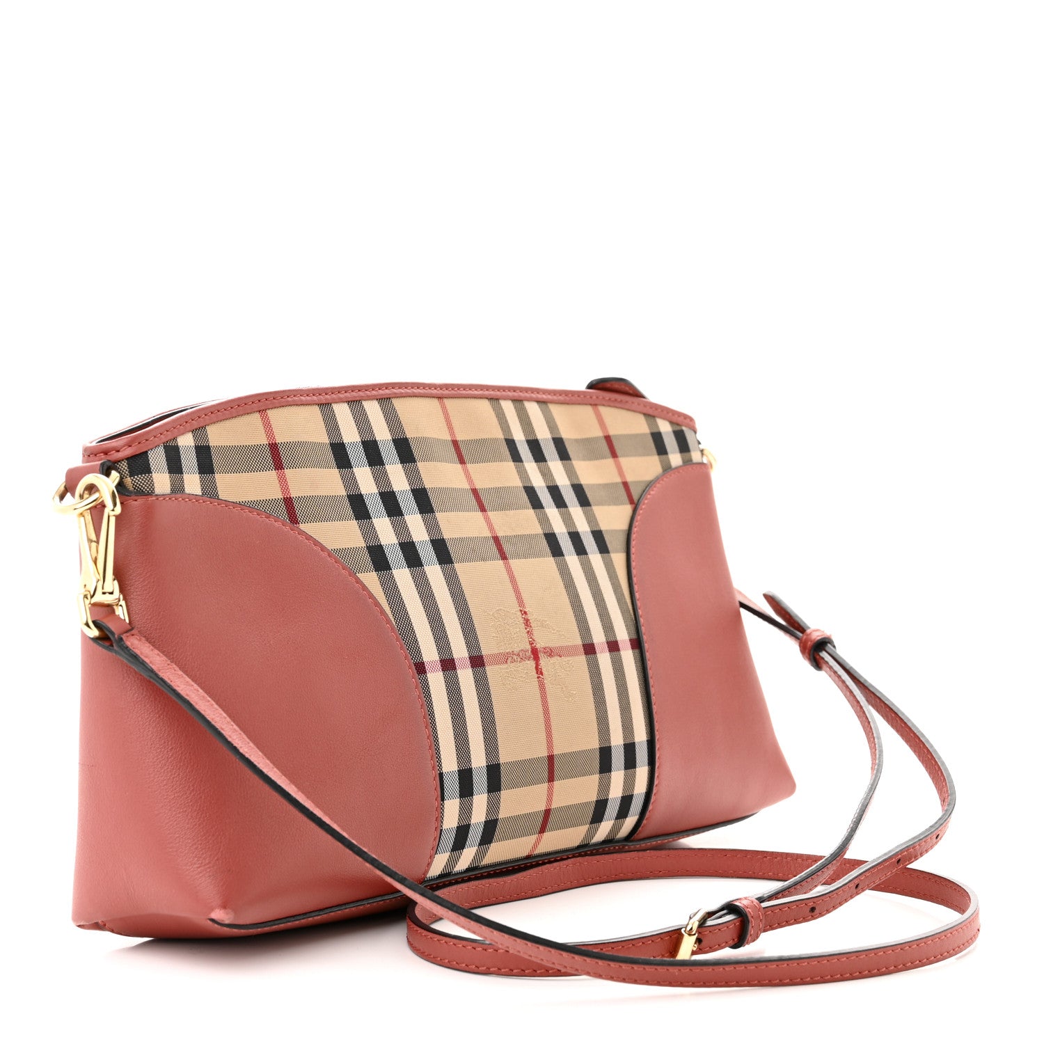 Burberry Horseferry Check Small Chichester Crossbody Clutch Bag Parade Red 3 of 16