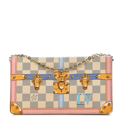 Louis Vuitton Damier Azur Summer Trunks Pochette Weekend 1 of 8