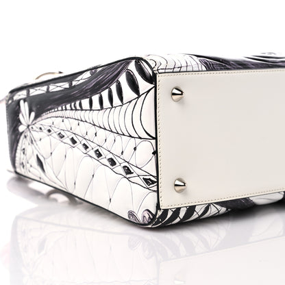 Christian Dior Calfskin Quilted Jack Pierson Art Lady Dior White Black Multicolor 7 of 8