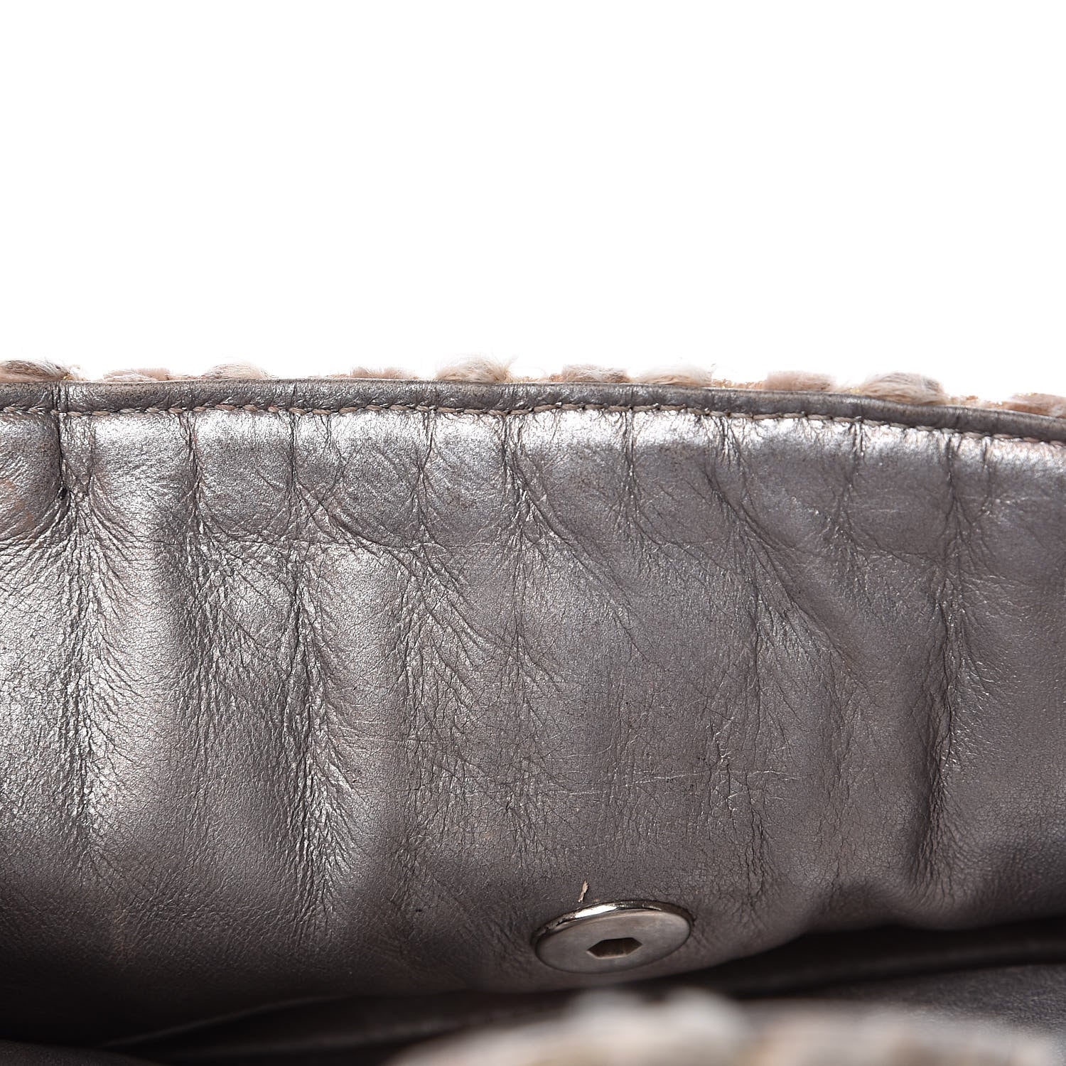 Chanel Tweed Quilted Single Flap Beige 16 of 18