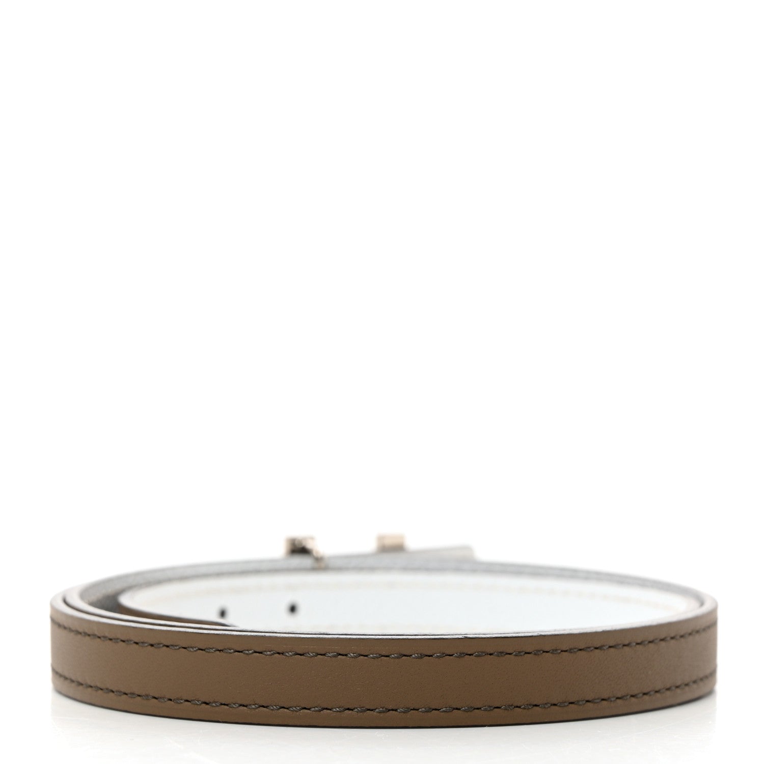 Hermes Epsom Swift 13mm H Medor Belt 70 28 White Etoupe 2 of 8