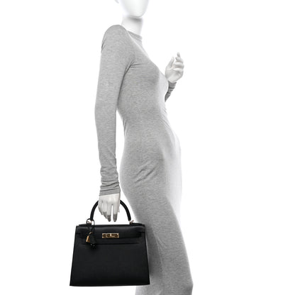 Hermes Epsom Kelly Sellier 28 Black 3 of 11