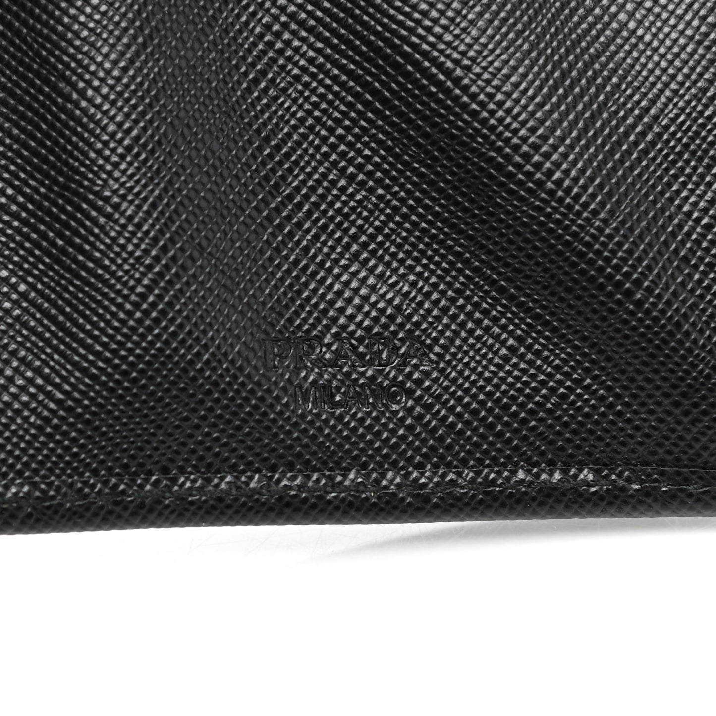 Saffiano Metal Bi-Fold Wallet Black