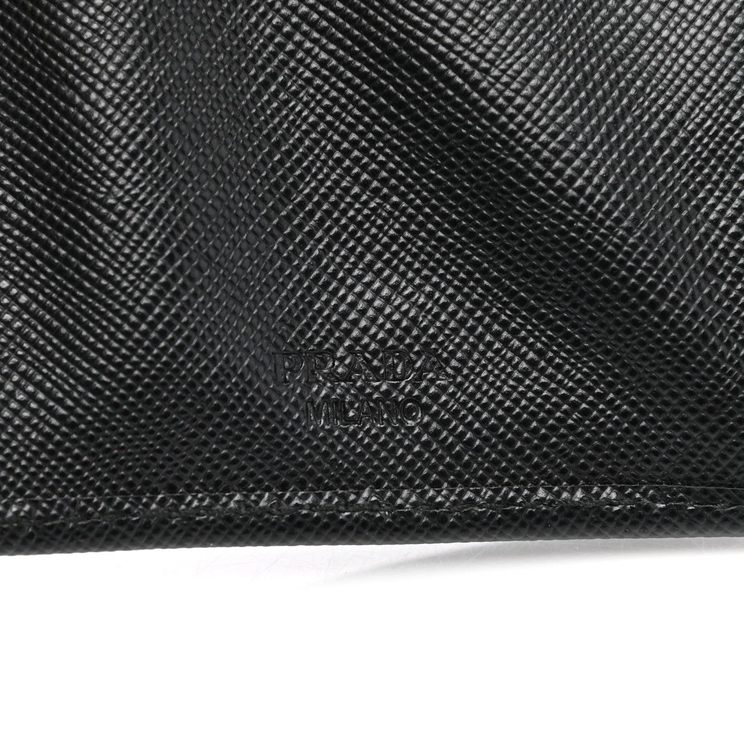 Prada Saffiano Metal Bi-Fold Wallet Black 5 of 6