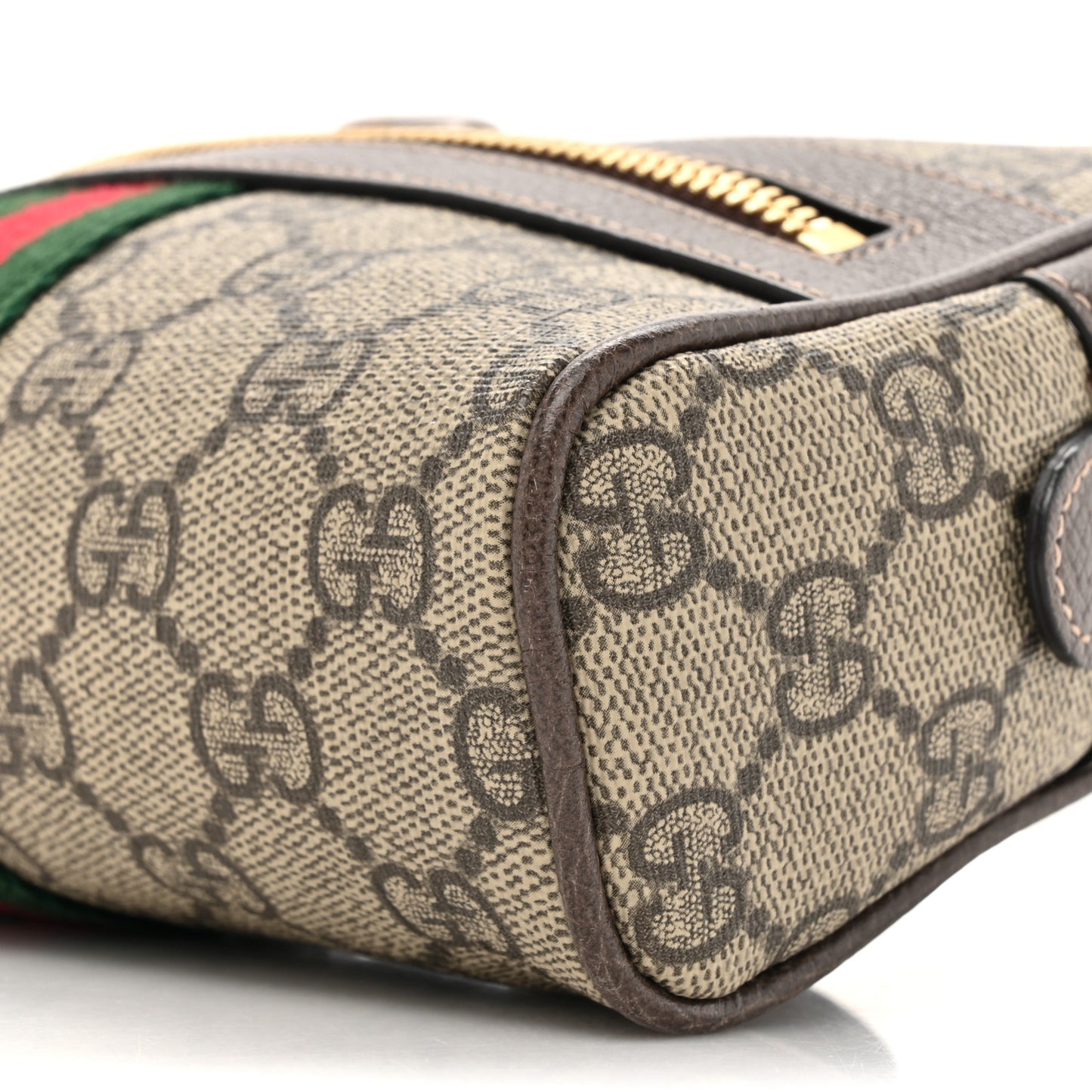 GG Supreme Monogram Small Ophidia Belt Bag 105 42 Dark Brown