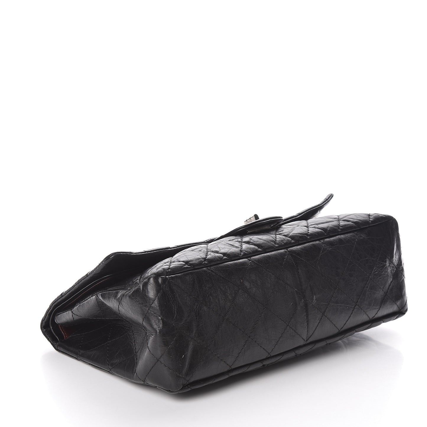 Aged Calfskin Quilted 2.55 Reissue 227 Flap Black