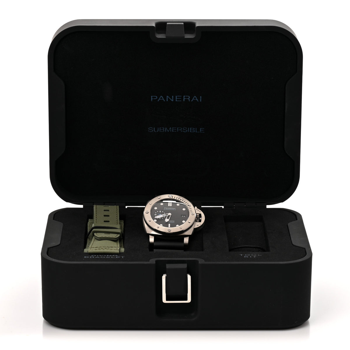Titanium Rubber 47mm Luminor Submersible Automatic Watch Black PAM1305