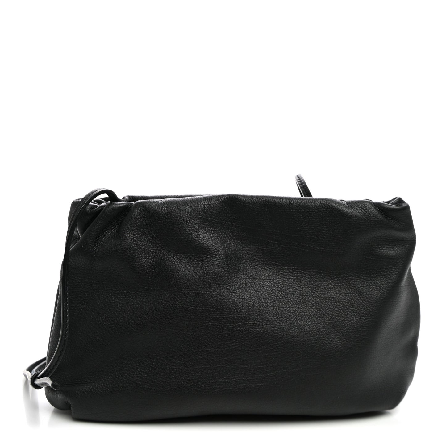 Grained Calfskin Bourse Clutch Black