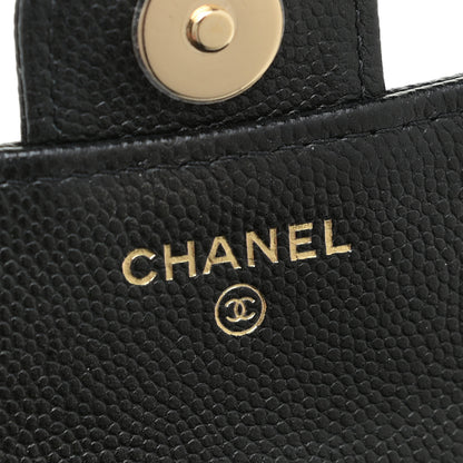 Chanel Caviar Quilted Flap Phone Holder With Chain Black 7 of 13