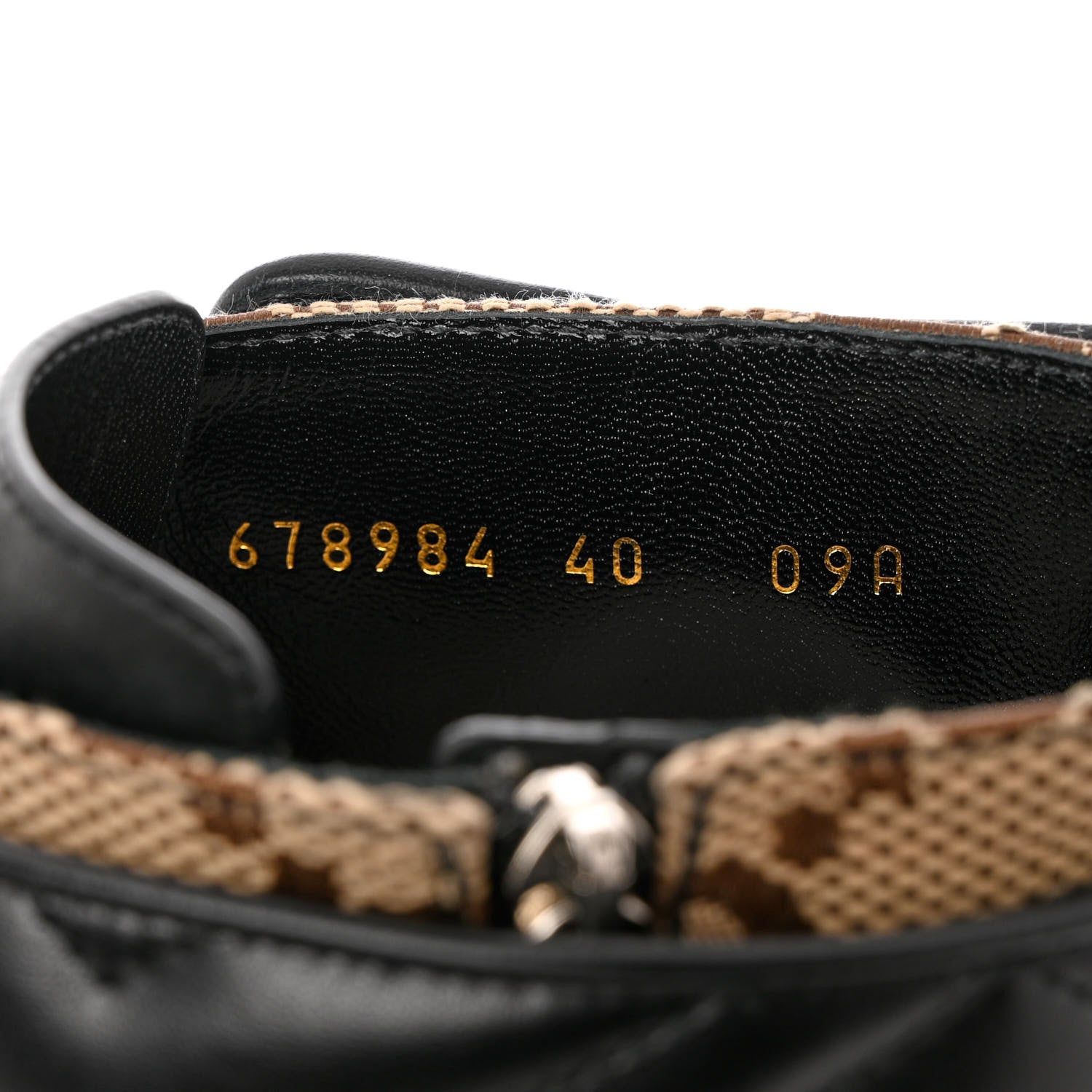 Gucci Flores Calfskin Monogram Maxi GG Nappa Matelasse Double G 40mm Ankle Boots 40 Black Camel Ebony 6 of 11