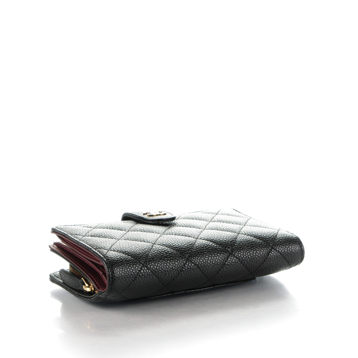 Chanel Caviar Quilted Zipped Pocket Wallet Black 4 of 8