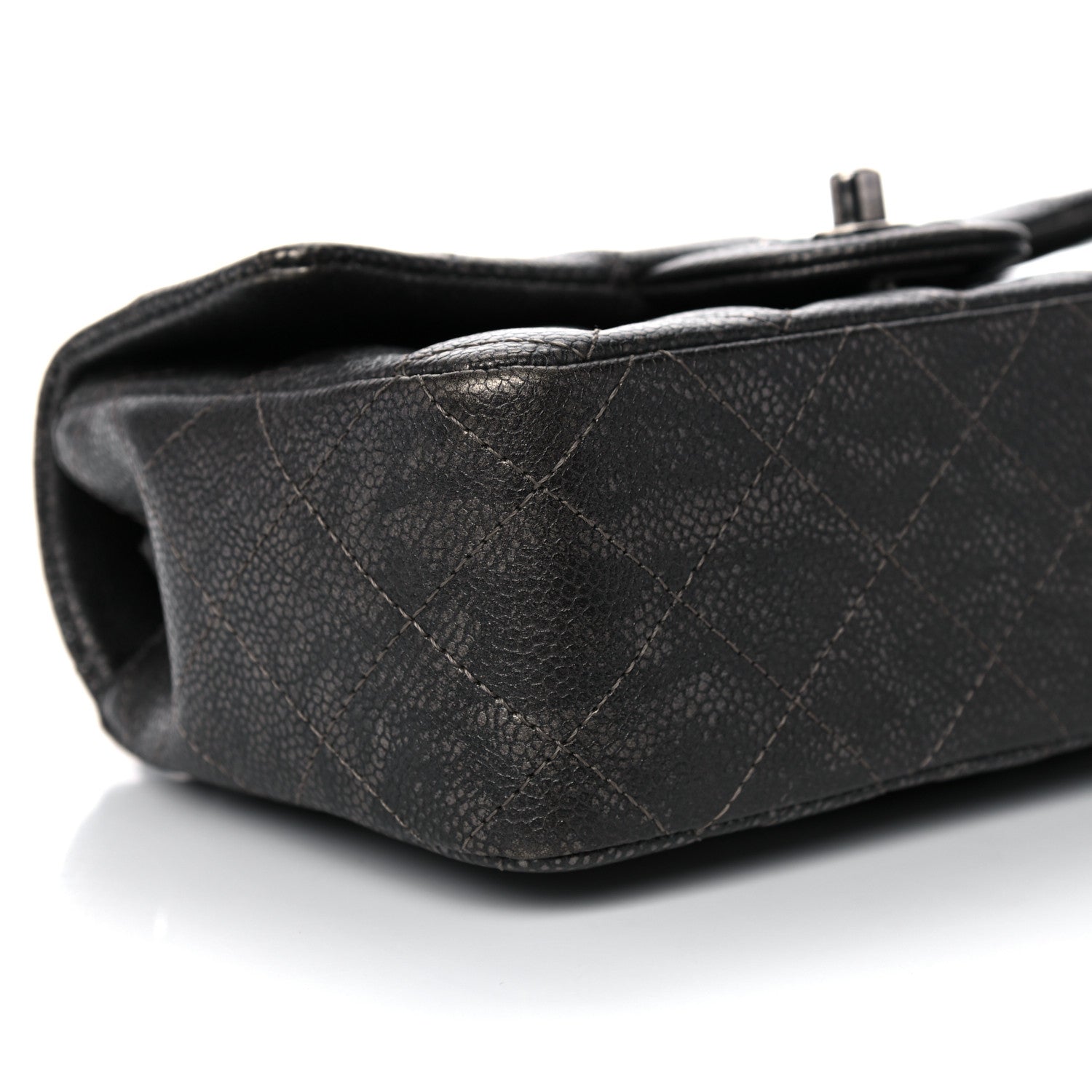 Chanel Metallic Caviar Quilted Mini Rectangular Flap Black 7 of 11