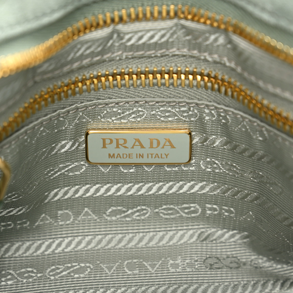 Prada Suede Triangle Mini Bonnie Shoulder Bag Salvia 6 of 9