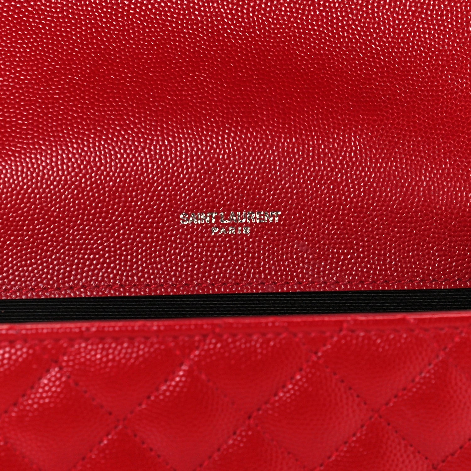 Saint Laurent Grain De Poudre Textured Mixed Matelasse Triquilt Medium Monogram Satchel New Red 6 of 12