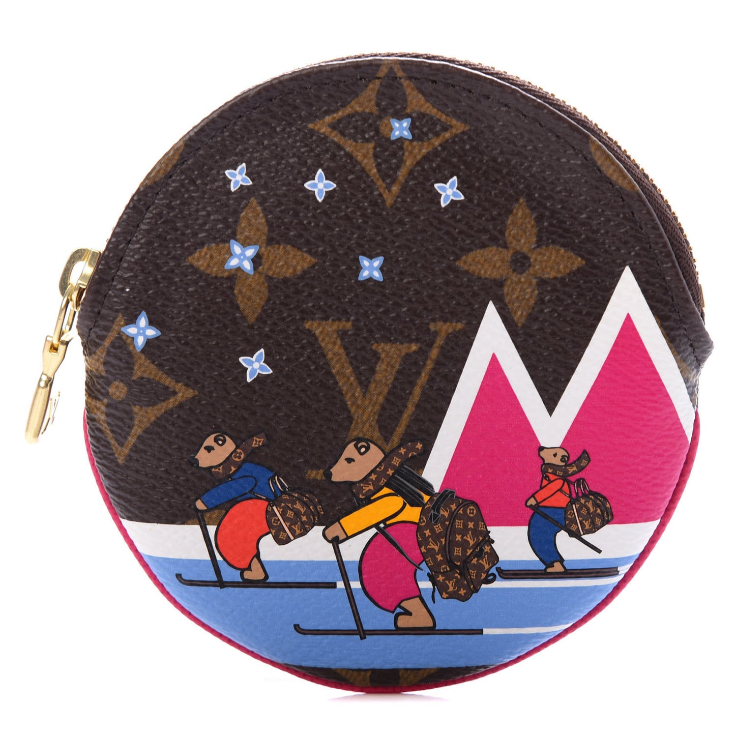 Monogram 2018 Christmas Animation Round Coin Purse