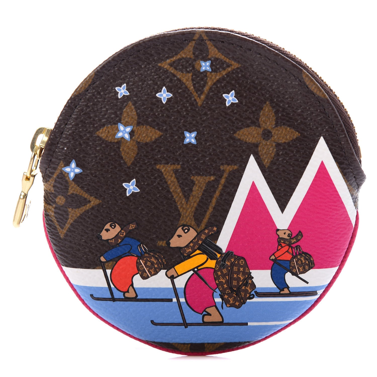 Louis Vuitton Monogram 2018 Christmas Animation Round Coin Purse 1 of 7