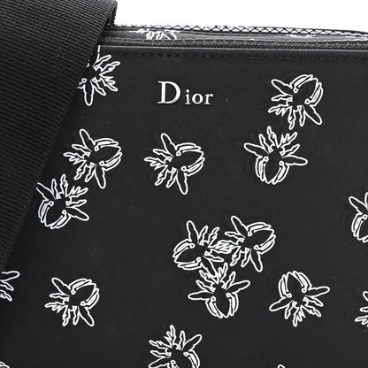 Christian Dior Calfskin Double Zip Crossbody Black White 9 of 13