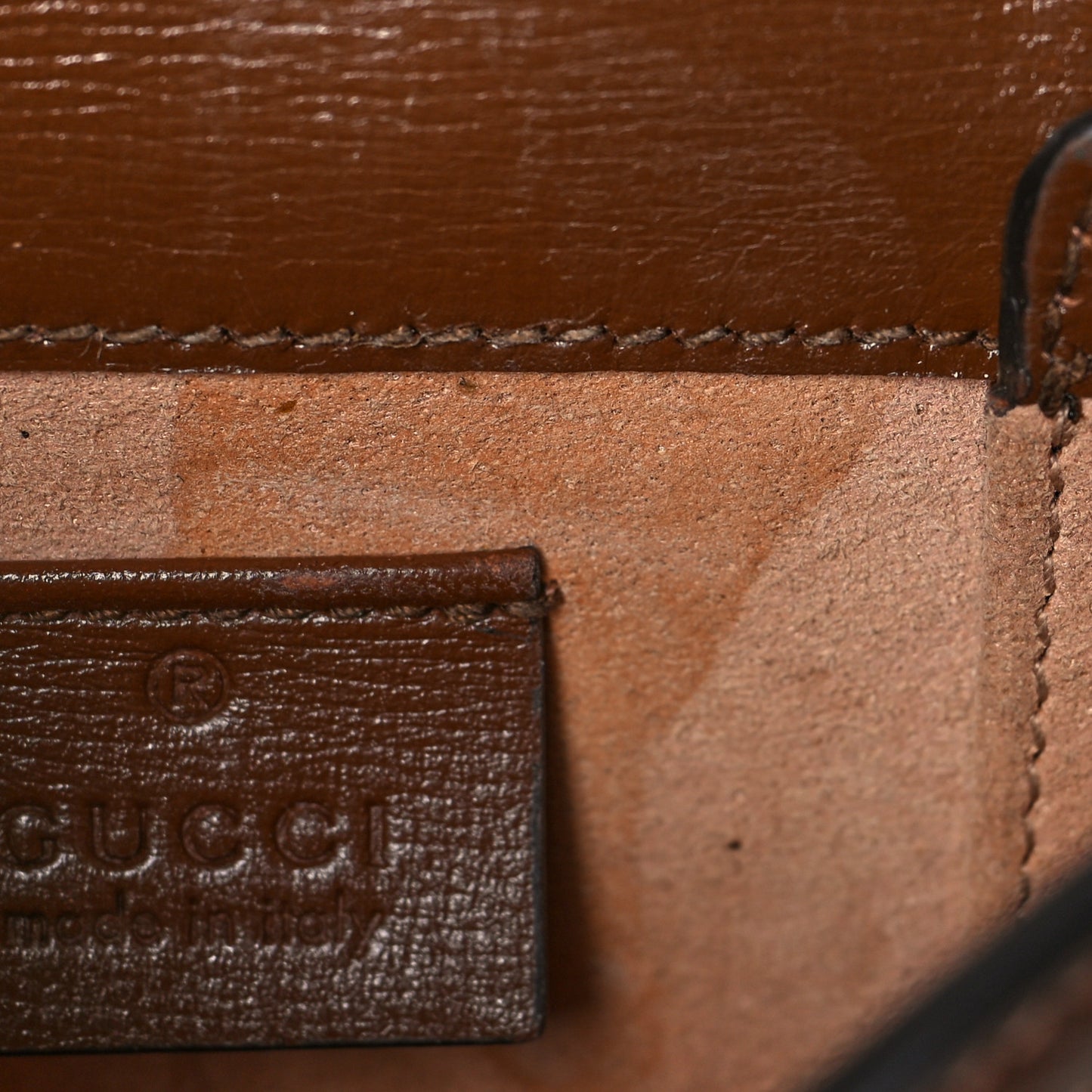 GG Supreme Monogram Mini Horsebit 1955 Crossbody Bag Beige Brown Sugar
