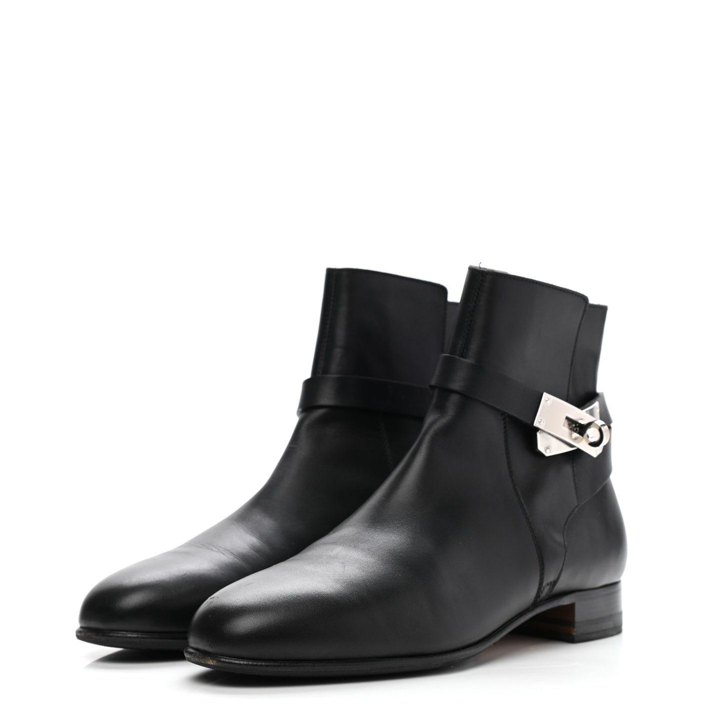 Calfskin Neo Low Boots 36.5 Black