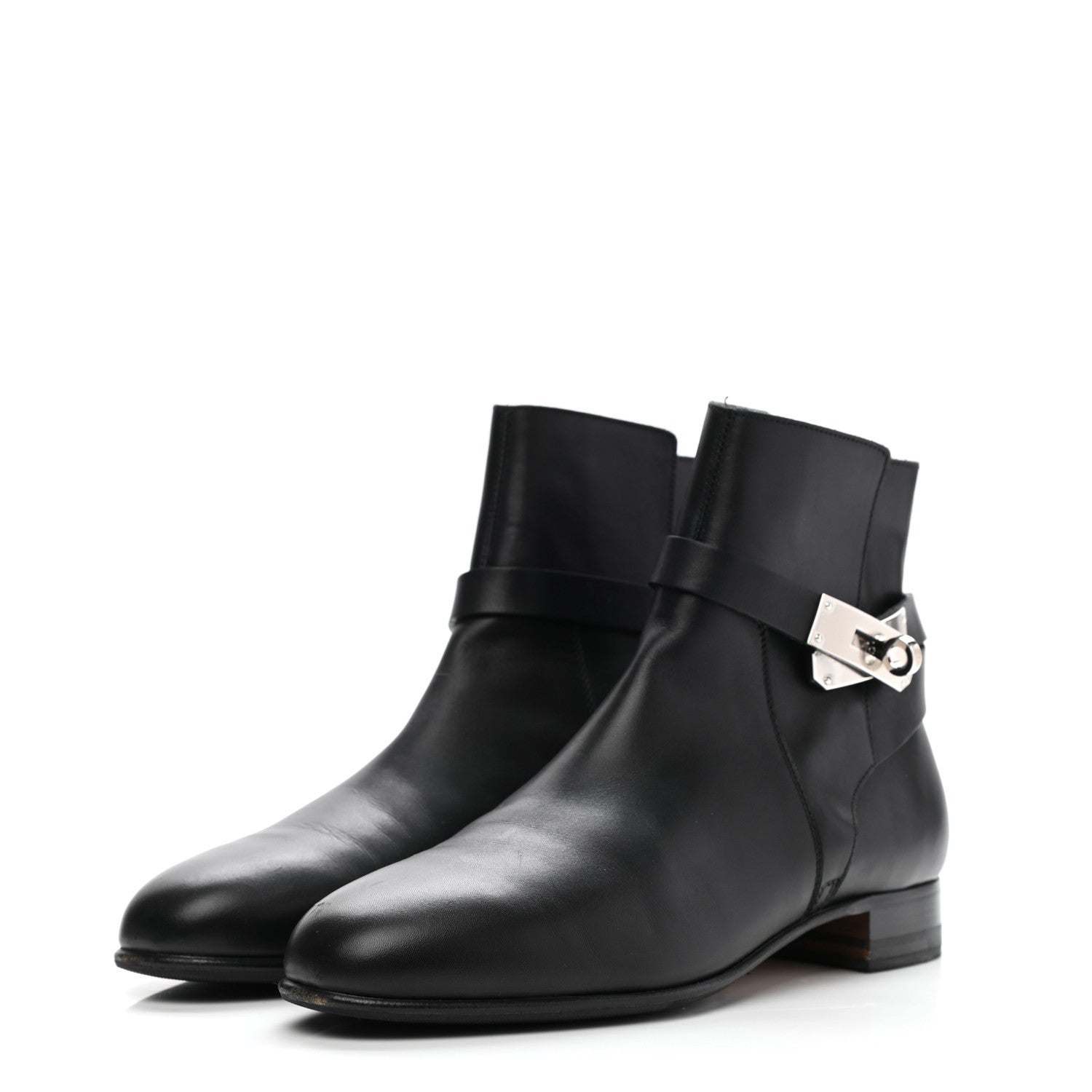 Hermes Calfskin Neo Low Boots 36.5 Black 3 of 13