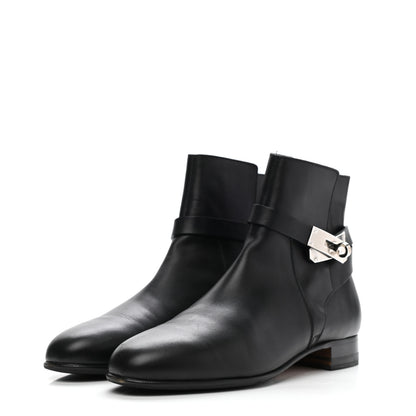 Hermes Calfskin Neo Low Boots 36.5 Black 3 of 13