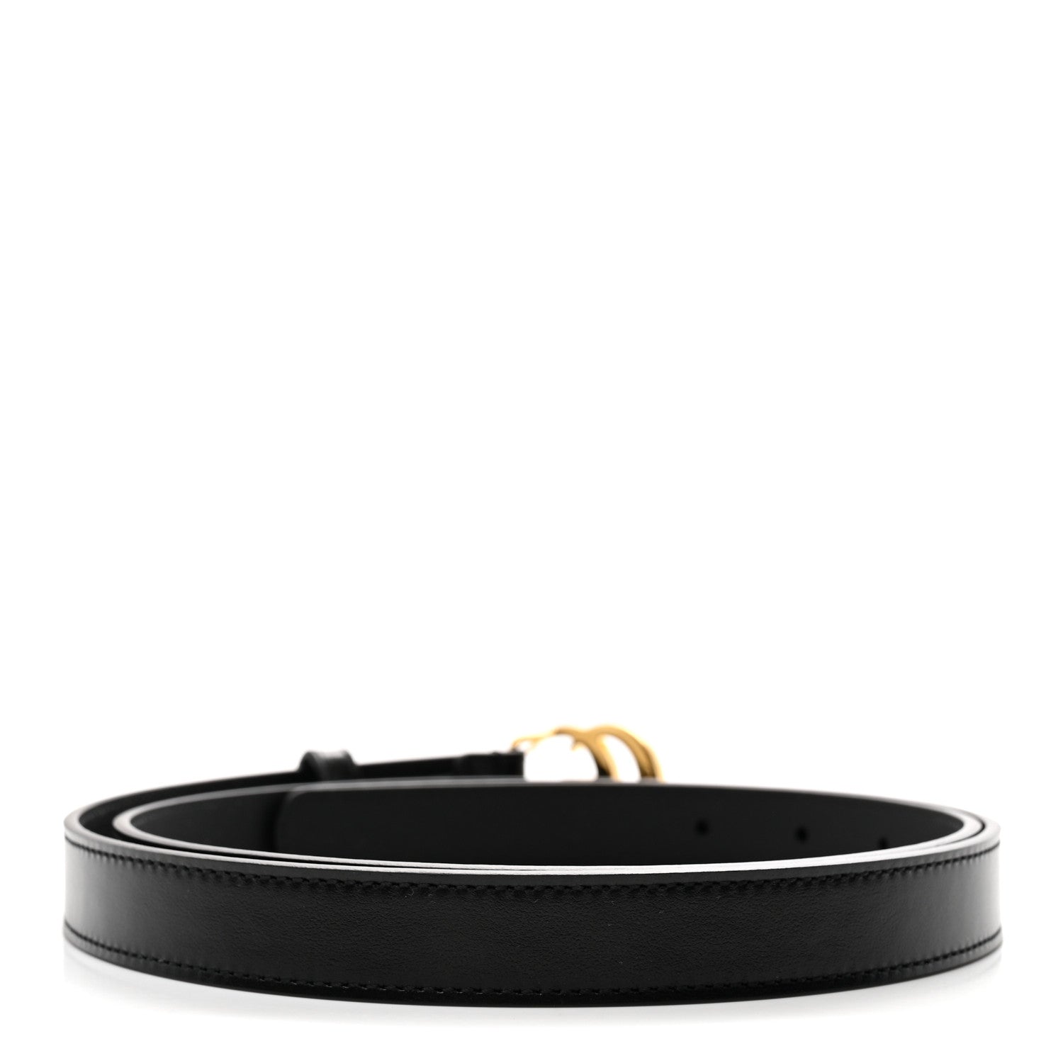 Gucci Calfskin Double G 20mm Belt 95 38 Black 2 of 5