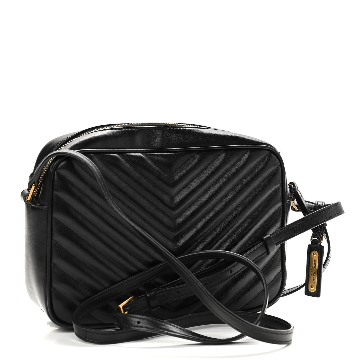 Calfskin Matelasse Monogram Lou Camera Bag Black
