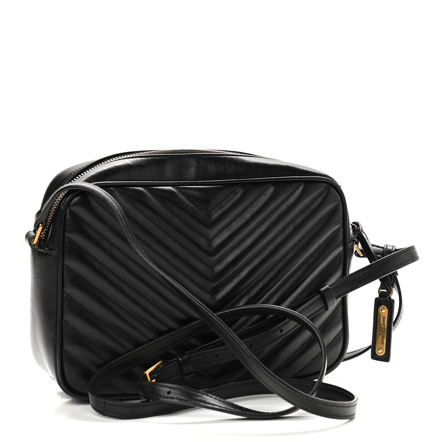 Saint Laurent Calfskin Matelasse Monogram Lou Camera Bag Black 3 of 21