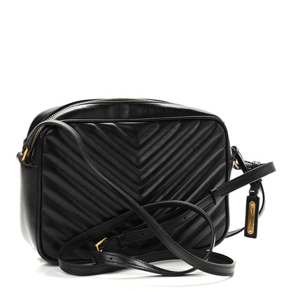 Saint Laurent Calfskin Matelasse Monogram Lou Camera Bag Black 3 of 21