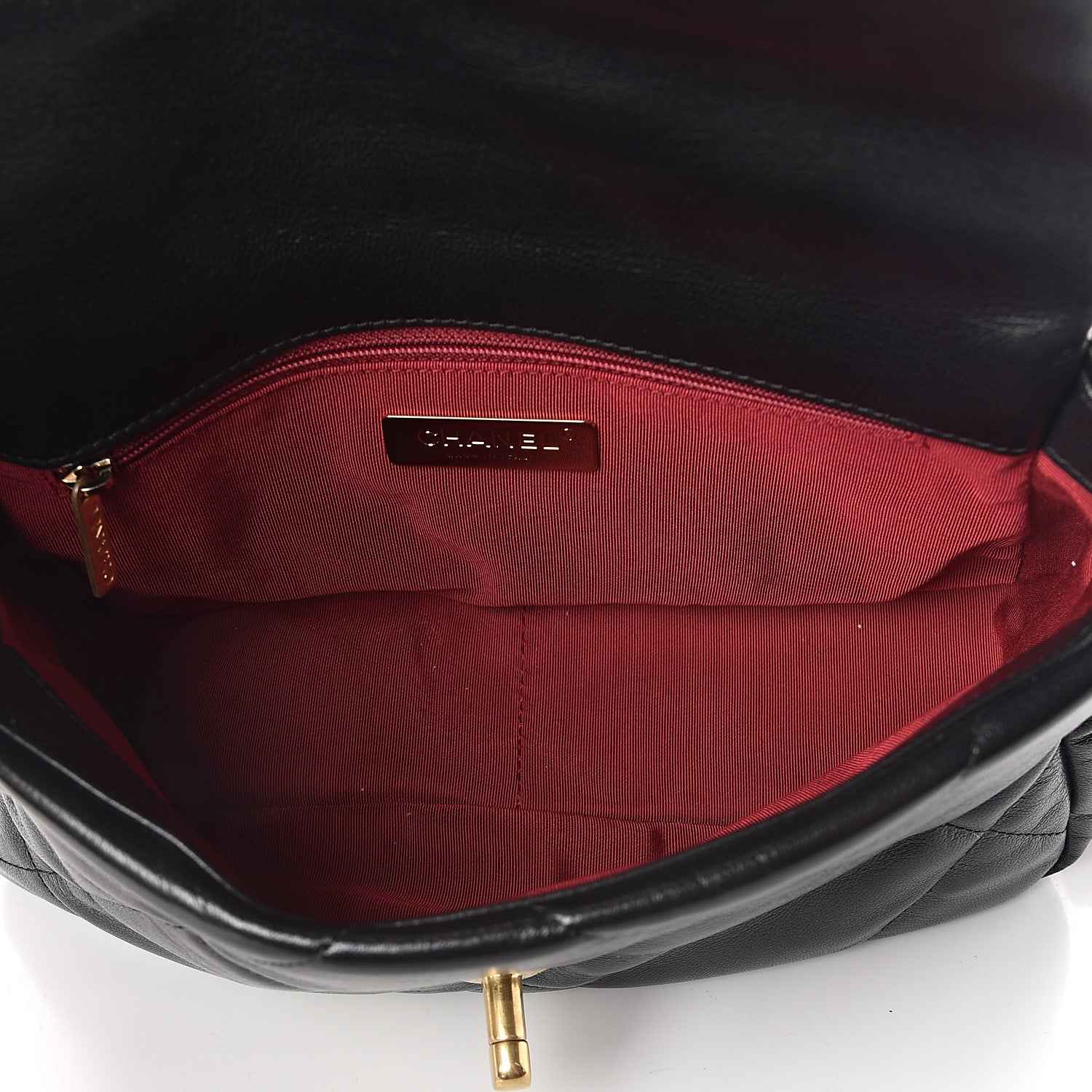 Chanel Goatskin Quilted Medium 19 Flap Black 4 of 9