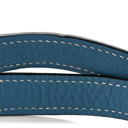 Hermes Togo Kelly Shoulder Strap Bleu Jean 5 of 6