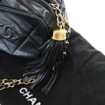 Chanel Lambskin Quilted Camera Tassel Case Black 7 of 10