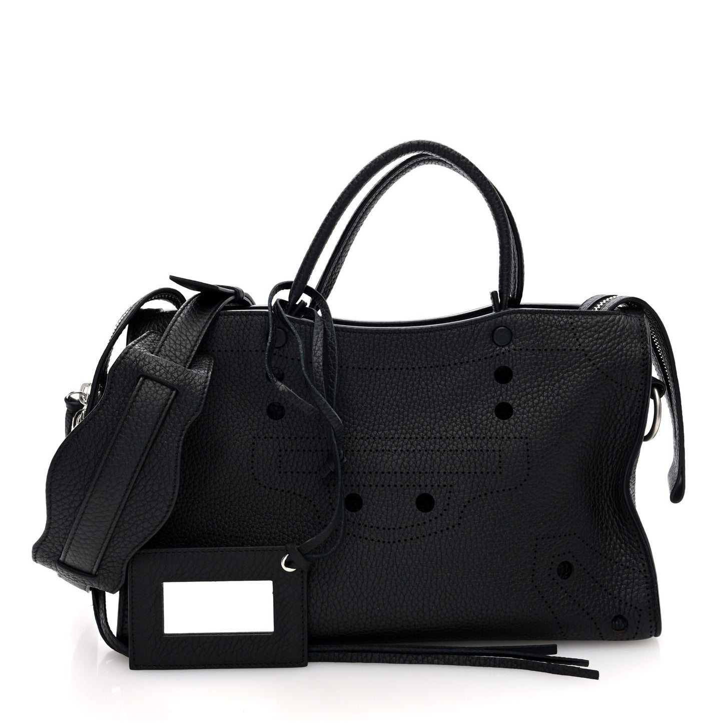 Veau Grana Perforated Blackout Hardware S City Black