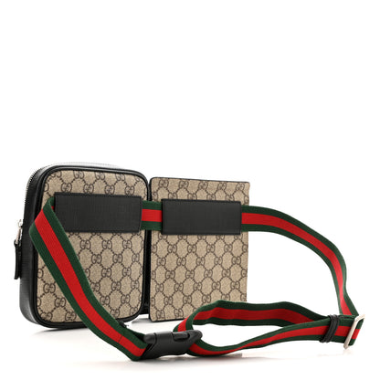 Gucci GG Supreme Monogram Web Belt Bag Black 3 of 12