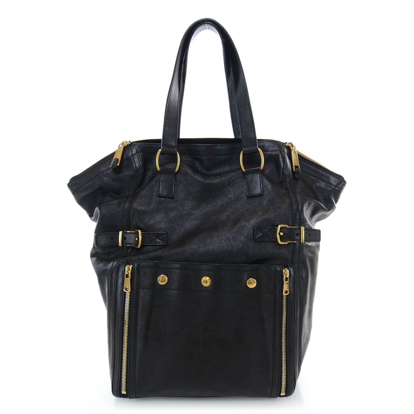 Leather XL Downtown Tote Black