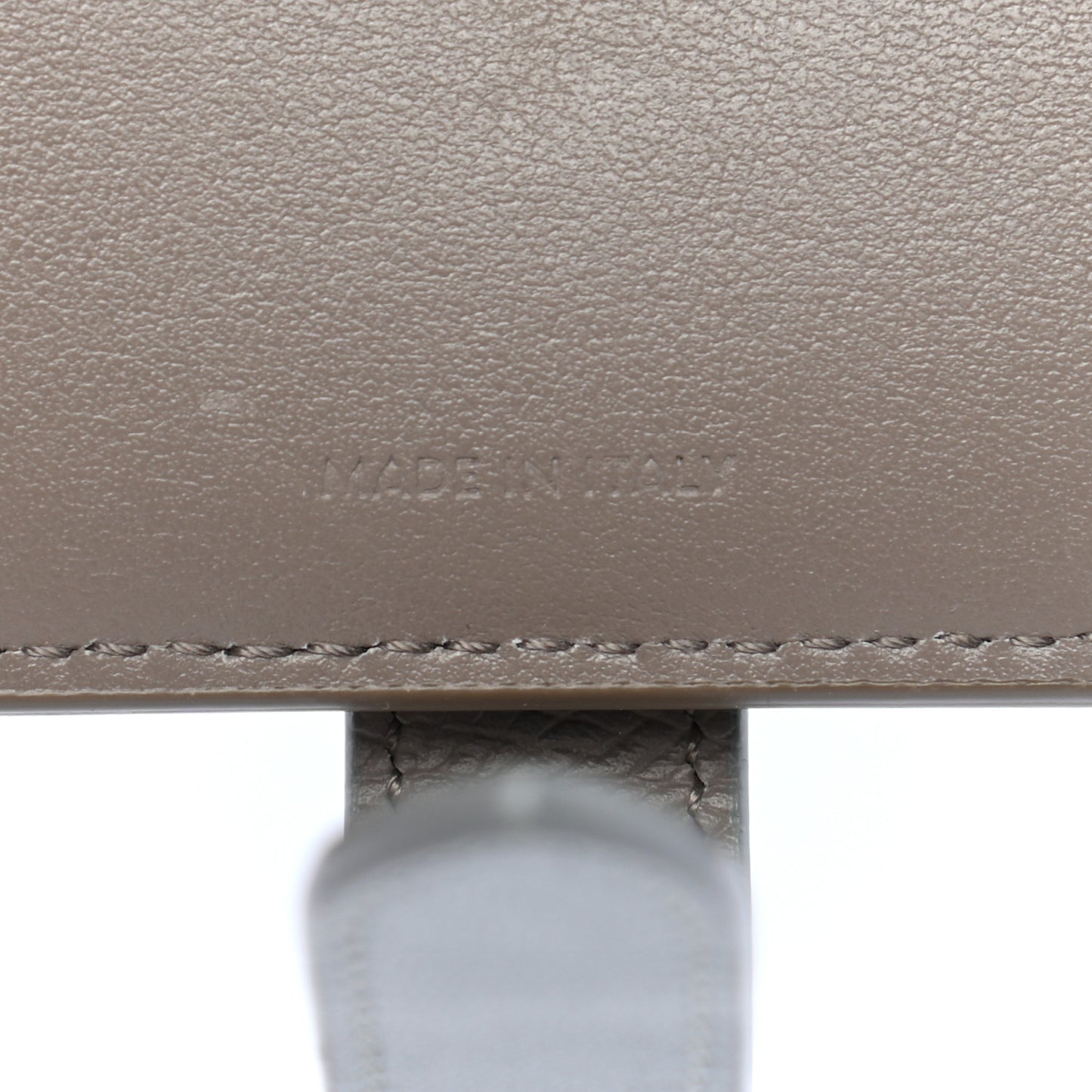 Grained Calfskin Medium Multifunction Strap Wallet Pebble Mineral