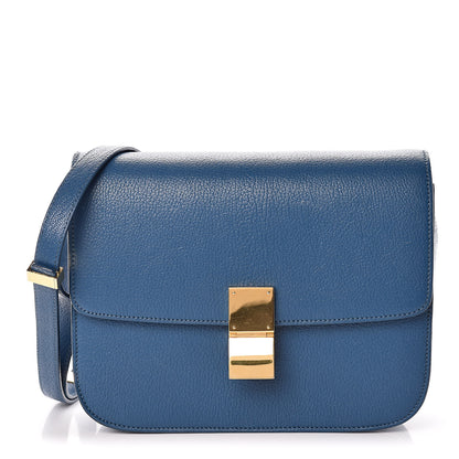 Celine Goatskin Medium Classic Box Flap Bag Deepsea 1 of 15