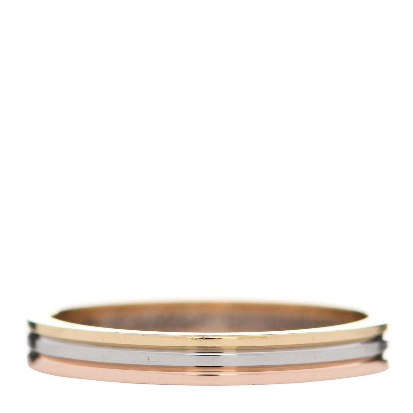18K Pink White Yellow Gold 2.5mm Vendome Louis Cartier Wedding Band Ring 51 5.75