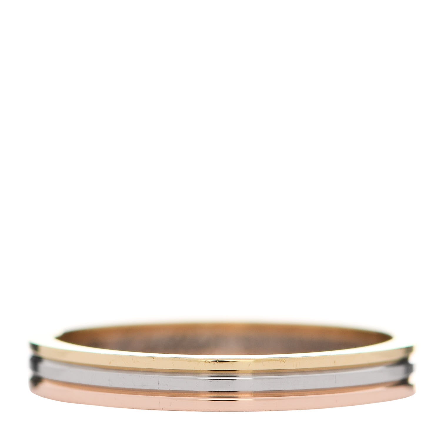 Cartier 18K Pink White Yellow Gold 2.5mm Vendome Louis Cartier Wedding Band Ring 51 5.75 1 of 7