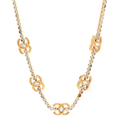 Chanel Metal Crystal CC Marquise Choker Gold 1 of 5