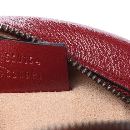 Gucci Glazed Calfskin Matelasse Heart Mini GG Marmont Round Shoulder Bag Romantic Cerise 6 of 9