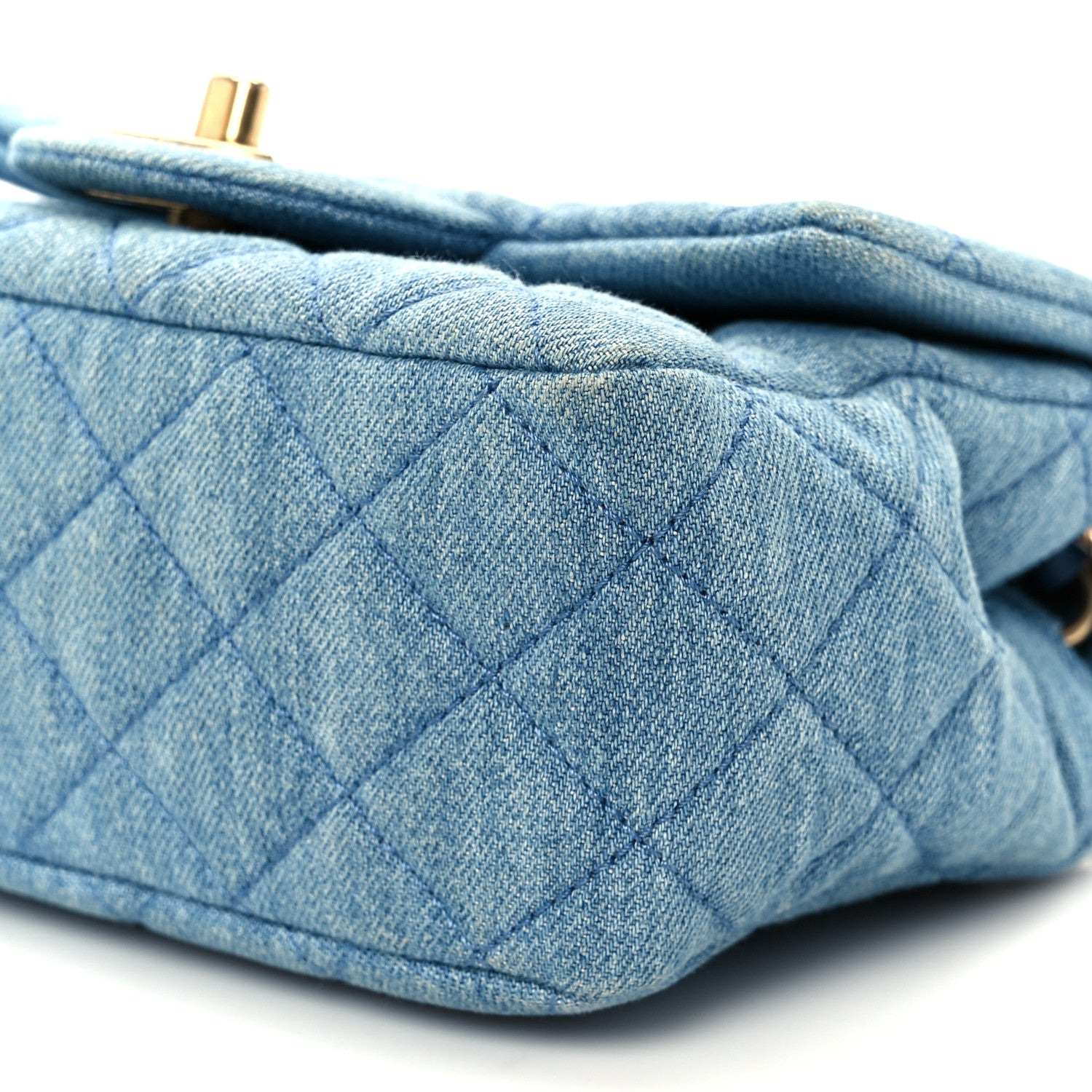 Chanel Denim Quilted Mini Pearl Crush Flap Blue 11 of 11