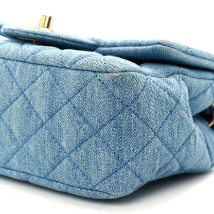 Chanel Denim Quilted Mini Pearl Crush Flap Blue 11 of 11